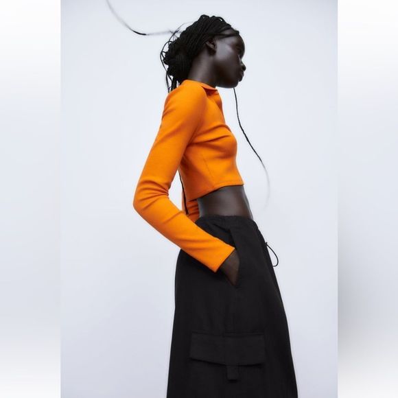 NWT ZARA RIBBED POLO - Picture 4 of 9